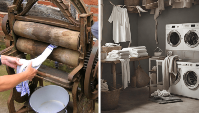 how people used to do laundry before vs today