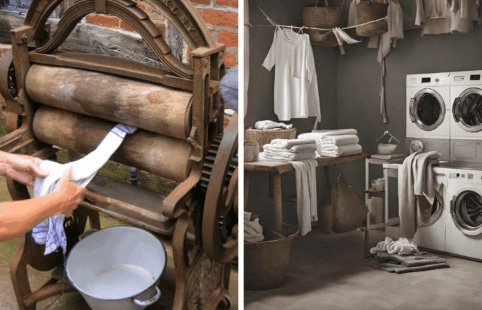 how people used to do laundry before vs today