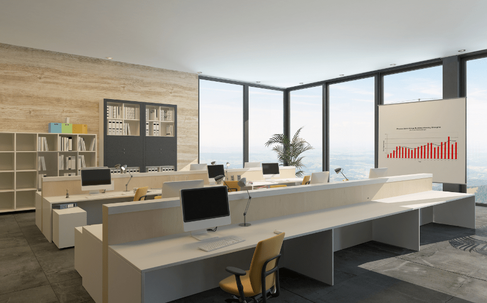 office space representing a office space rental business