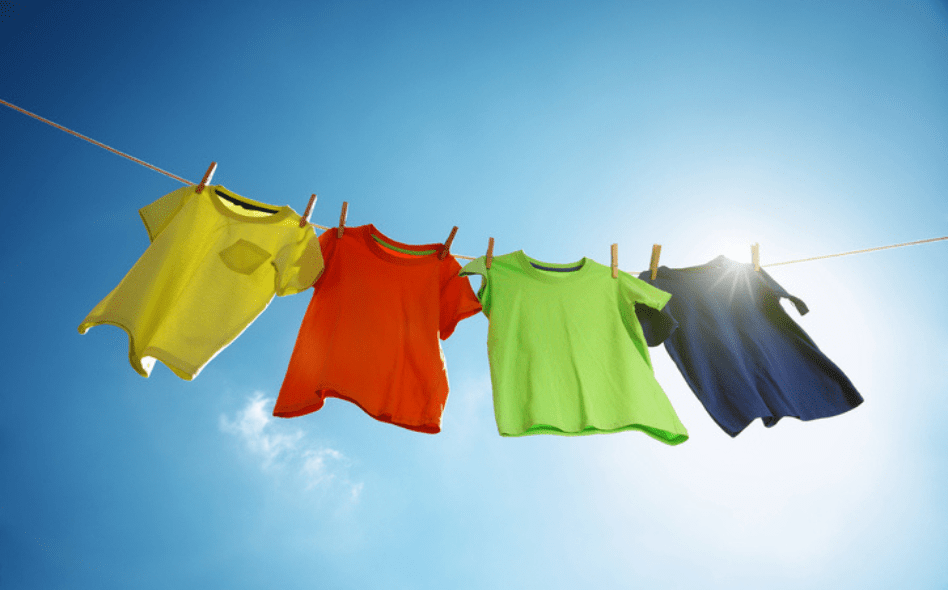 air drying clothes