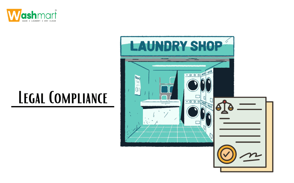 Illustration of legal compliance to start a dry cleaning business