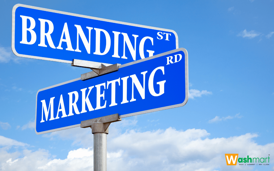 An image depicting branding and marketing efforts for dry cleaning business