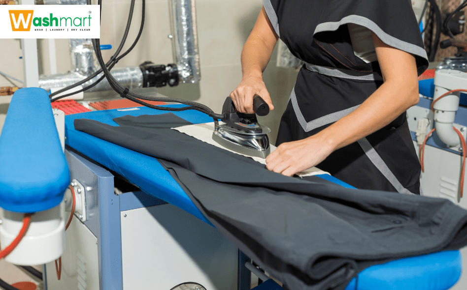 iron dry cleaning garment