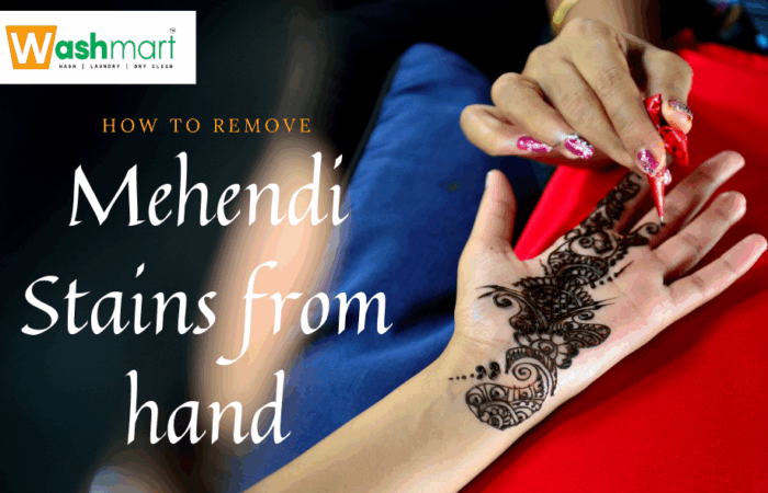 mehendi stains on hand