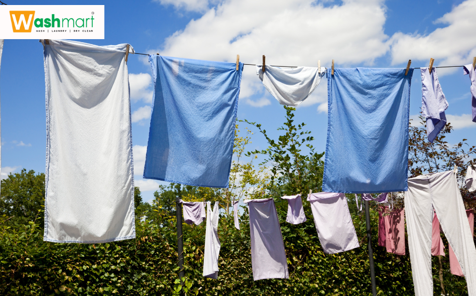 line drying clothes