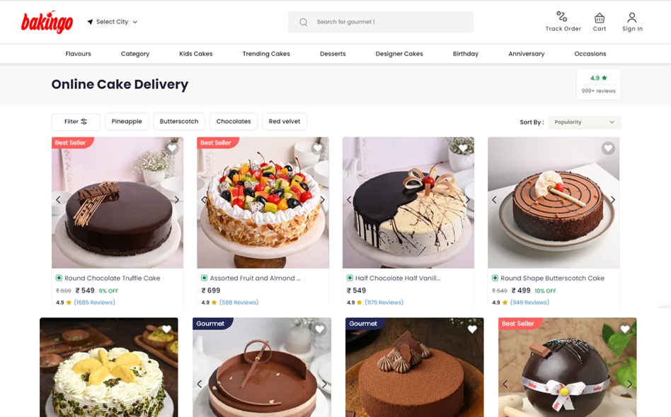 Online bakery business
