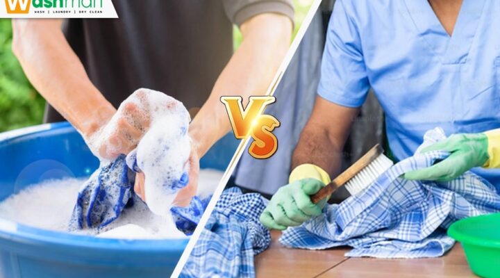 dry cleaning vs regular laundry comparison image