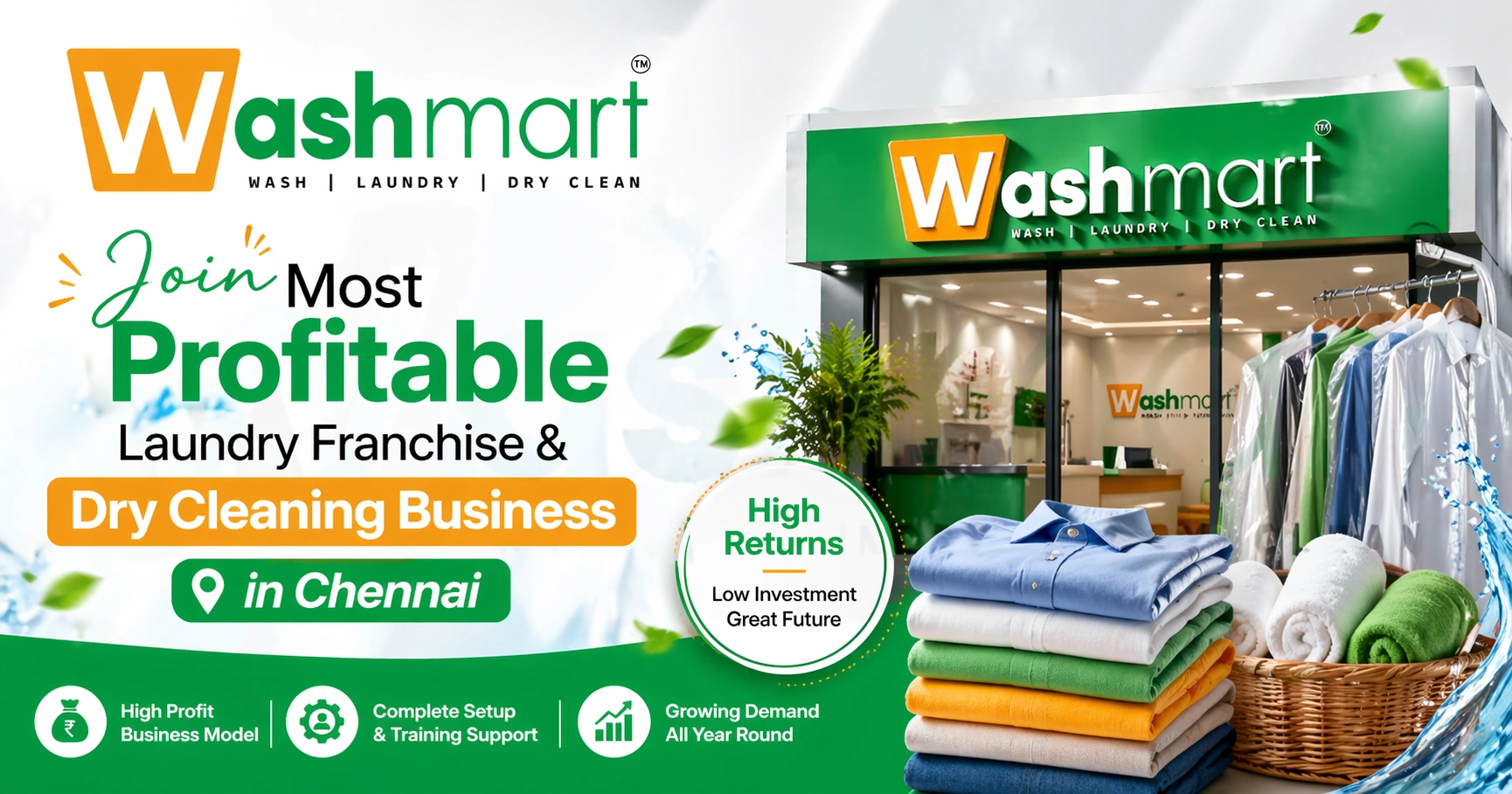 Join Most Profitable Laundry Franchise & Dry Cleaning Business in Chennai