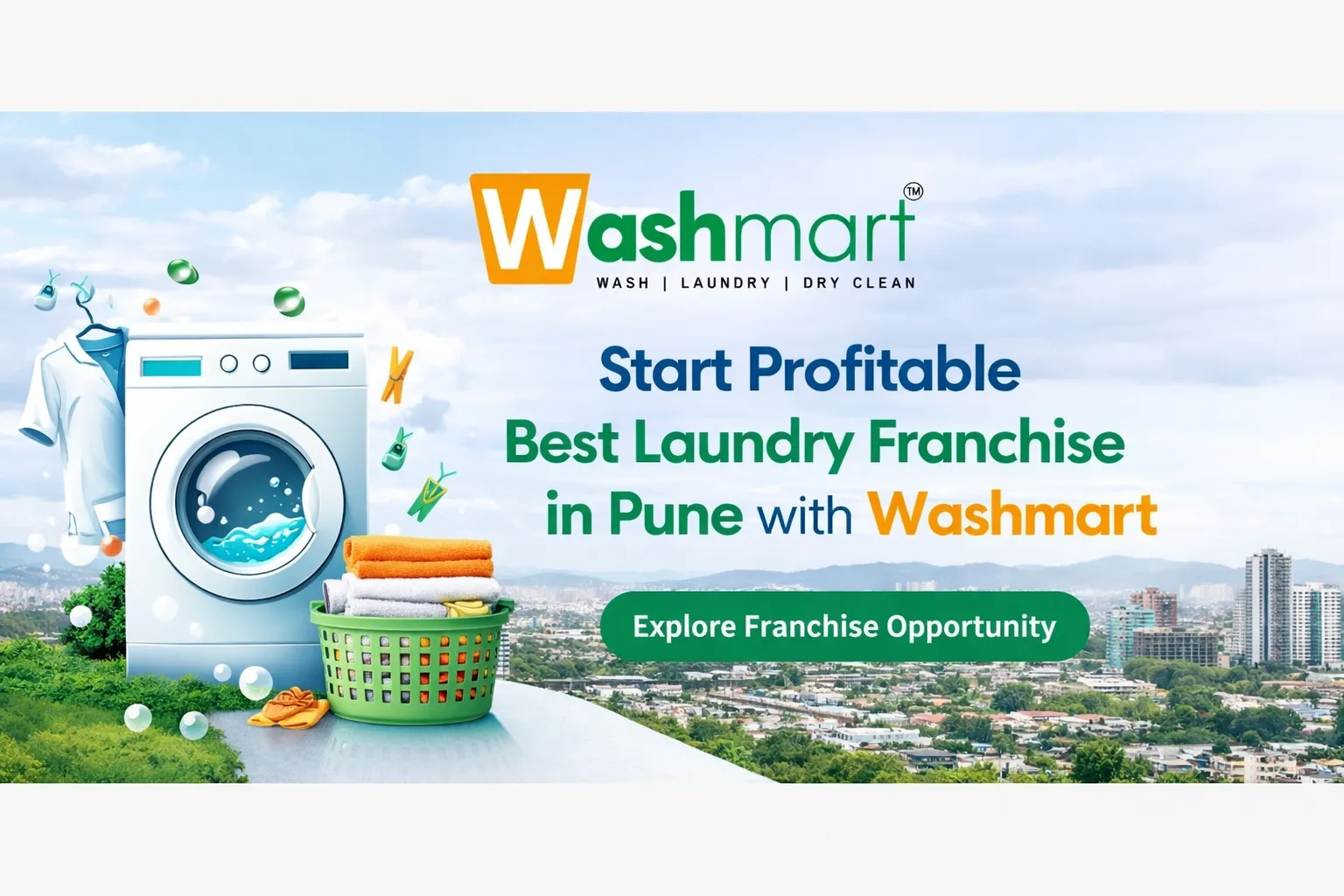 Start Profitable Best Laundry Franchise in Pune with Washmart