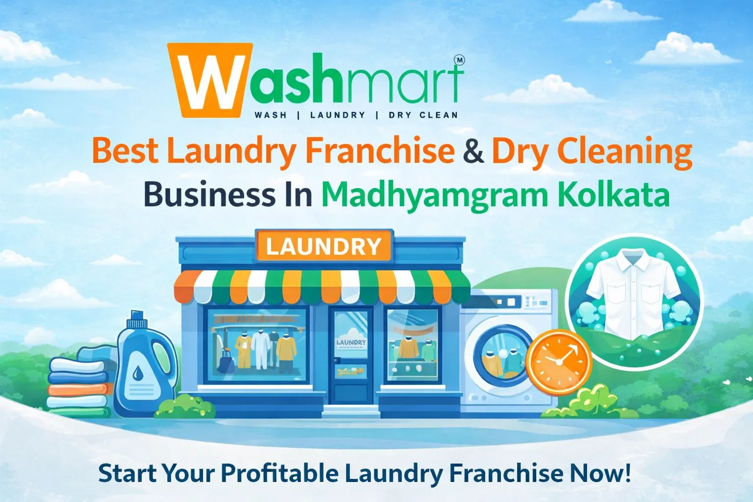 Washmart Best Laundry Franchise & Dry Cleaning Business In Madhyamgram Kolkata