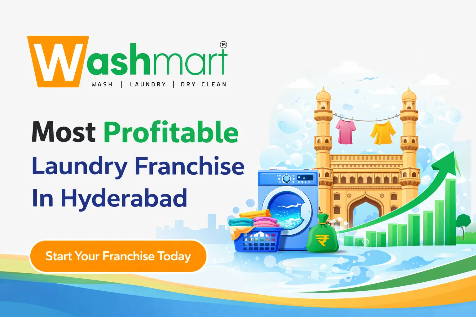 Washmart Most Profitable Laundry Franchise In Hyderabad