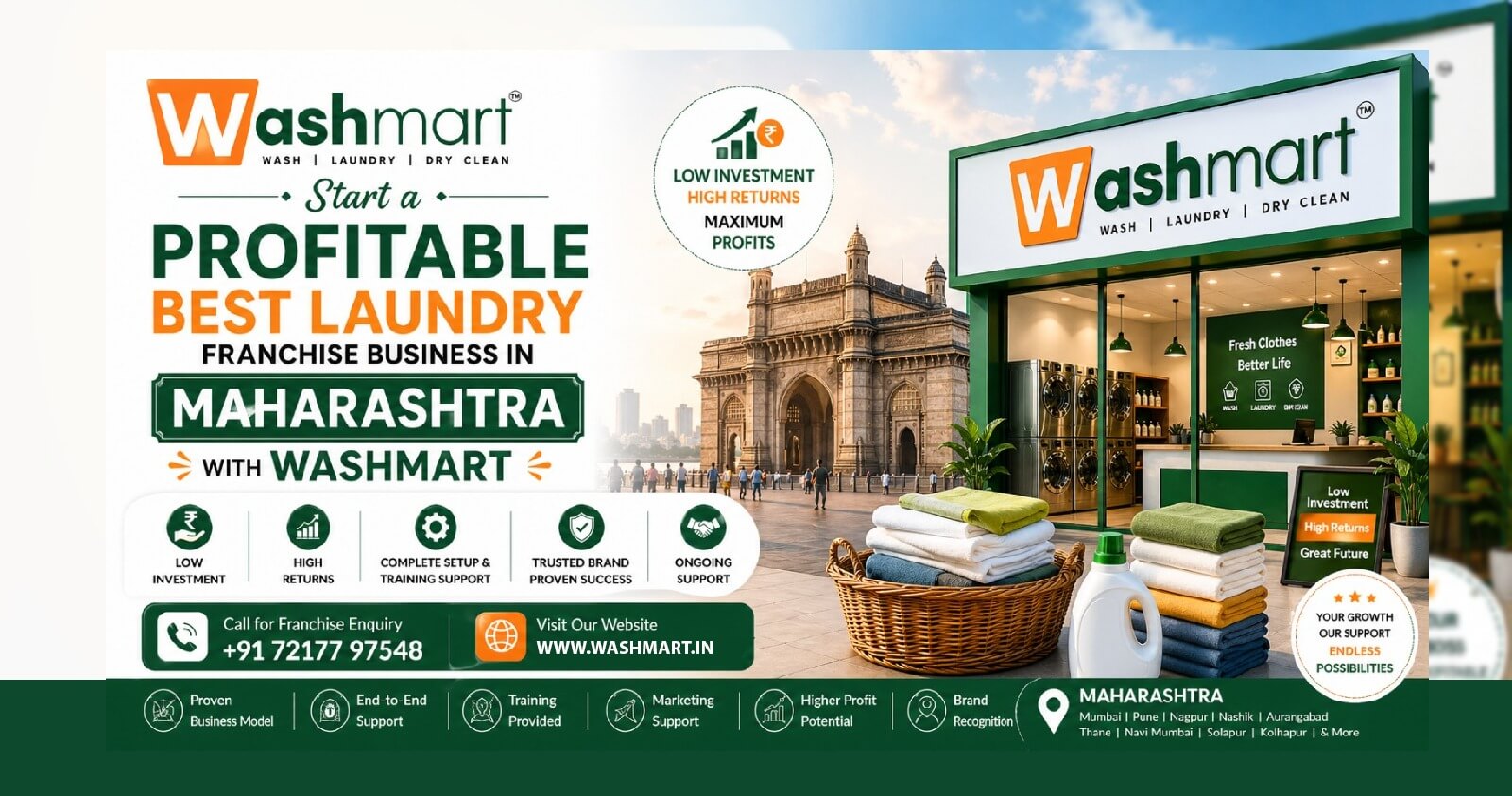 Best Laundry Franchise Business in Maharashtra