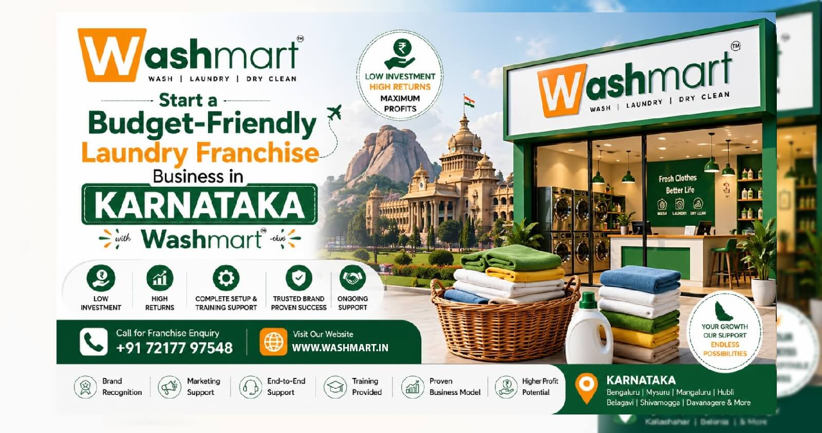 Start a Budget-Friendly Laundry Franchise Business in Karnataka