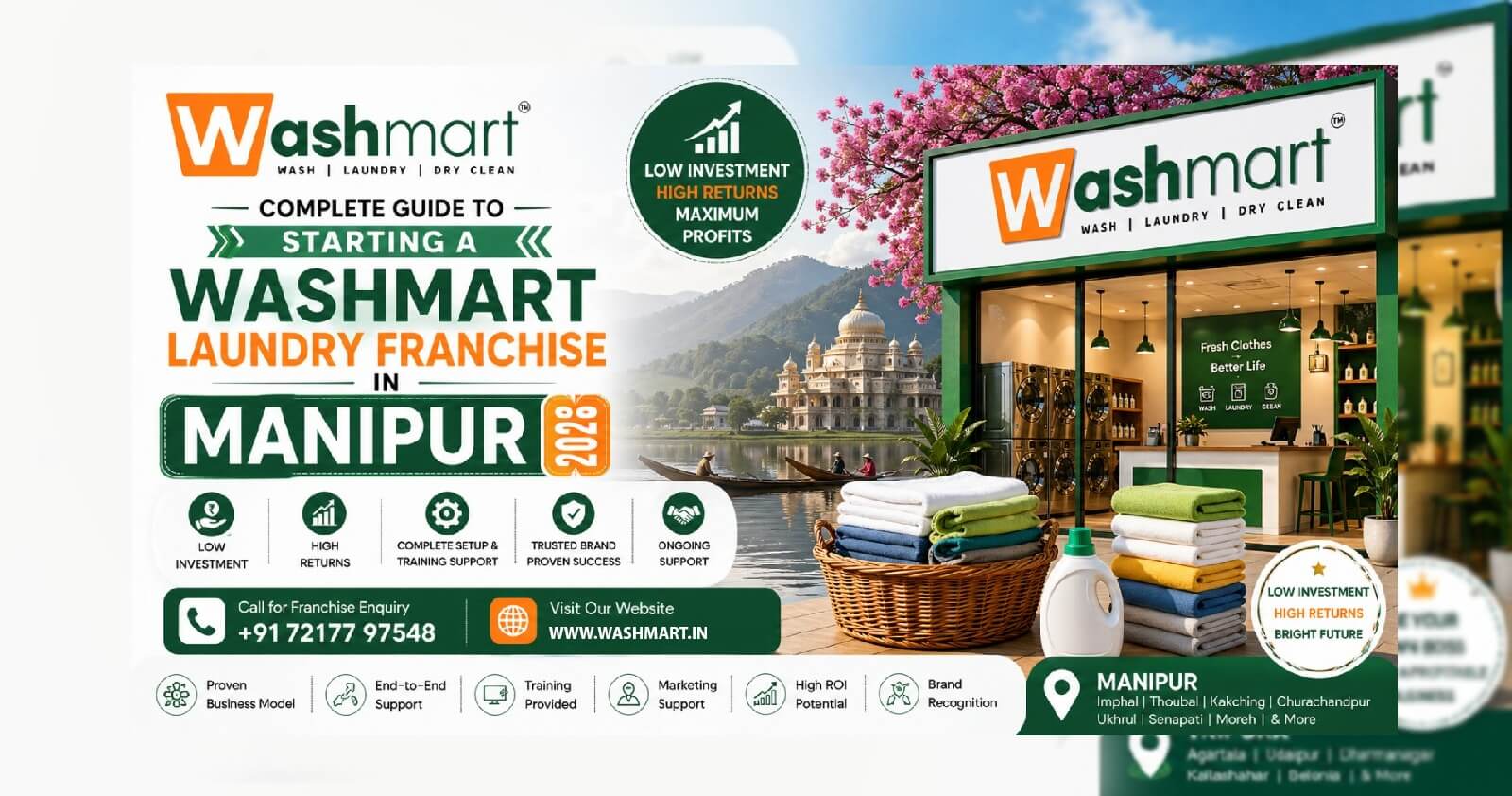 Starting a Washmart Laundry Franchise in Manipur.