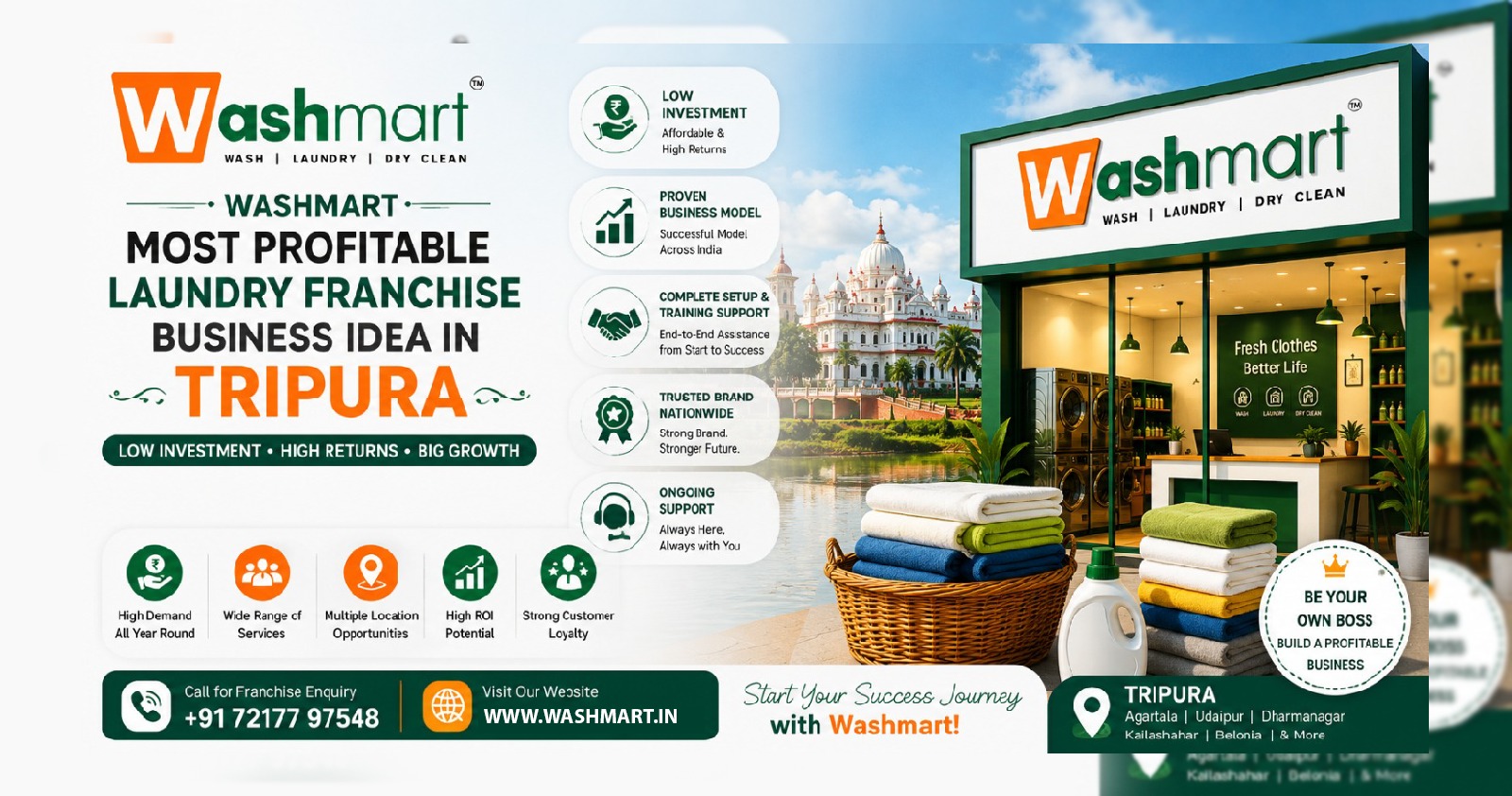 Laundry Franchise Business Idea in Tripura
