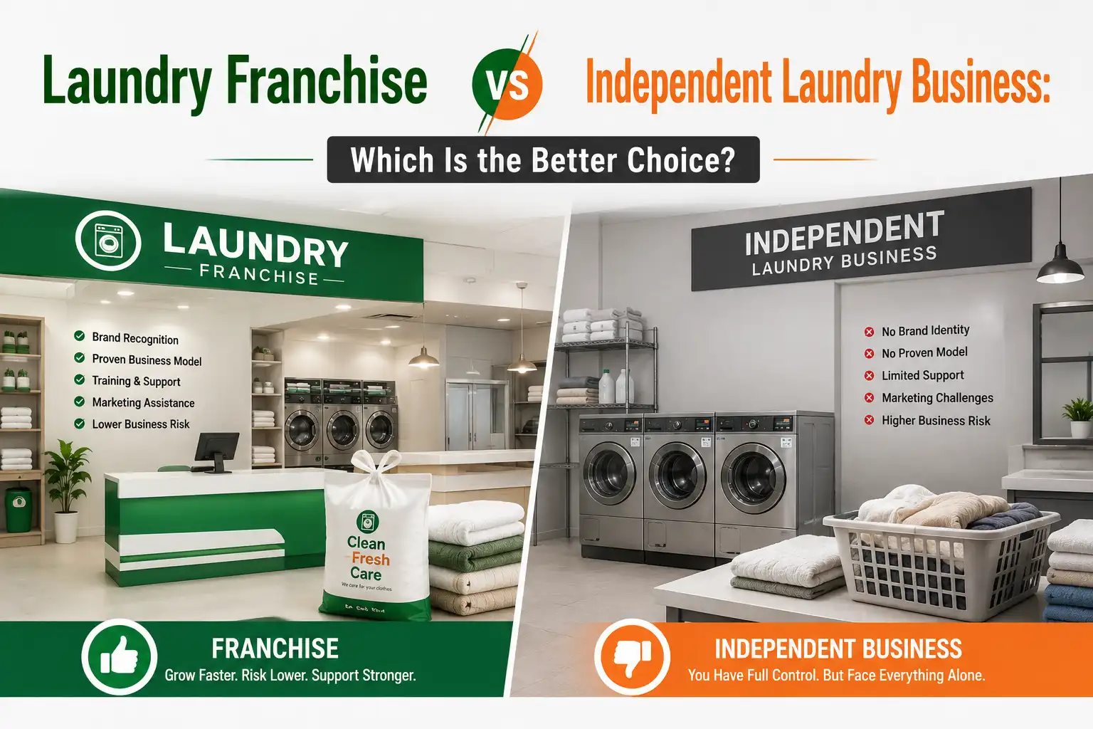 Franchise vs Independent Laundry Business